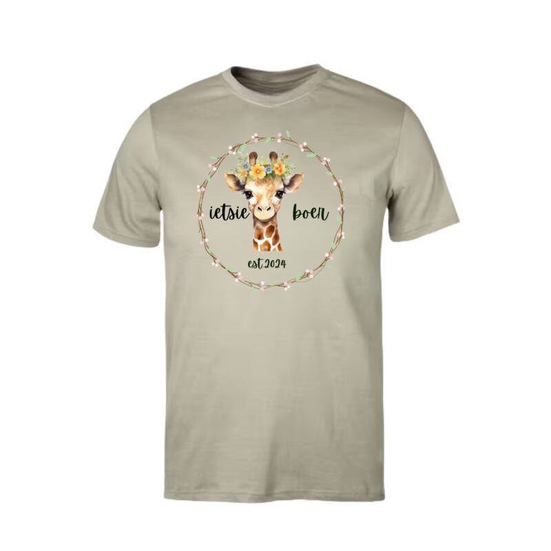 Flower Power Giraffe Design Ladies Shirt