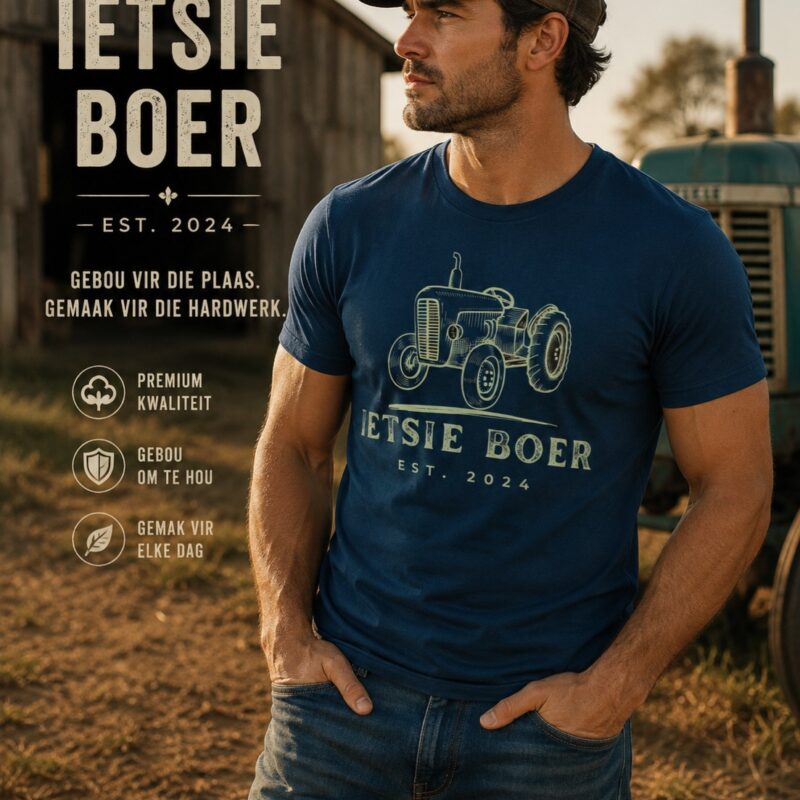 Tractor Design - Men's Navy Colour T-Shirt