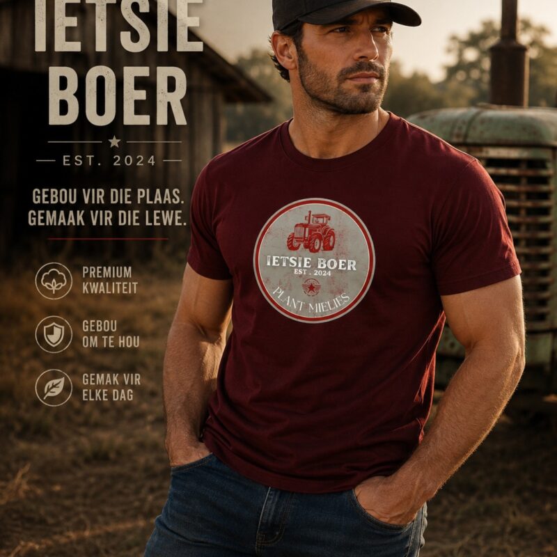 Crimson Red Plant Mielies - Men's White T-Shirt