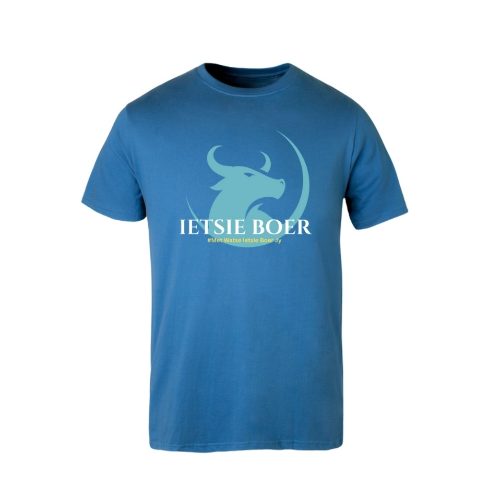 Cow in Waxing Crescent  - Men's Ocean Colour T-Shirt