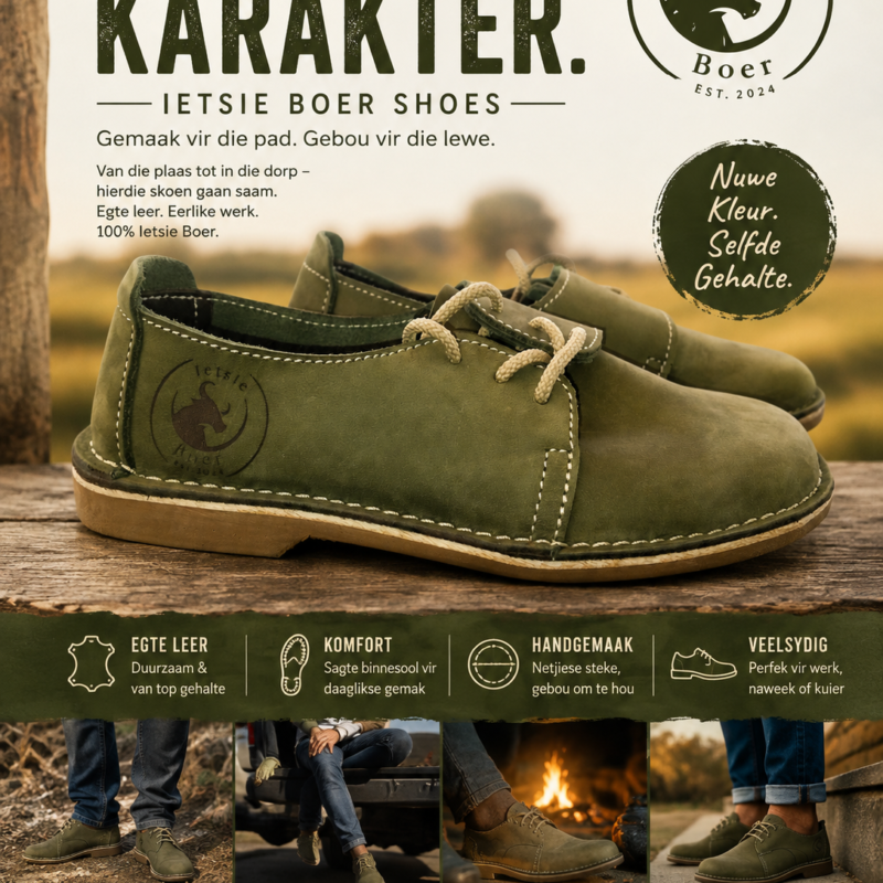 Bushcraft Heritage Men’s Suede Vellies – Olive Green / Rustic Brown