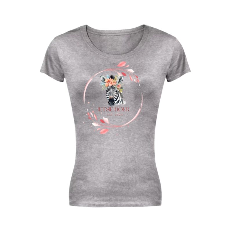 Grey Zebra Floral Graphic